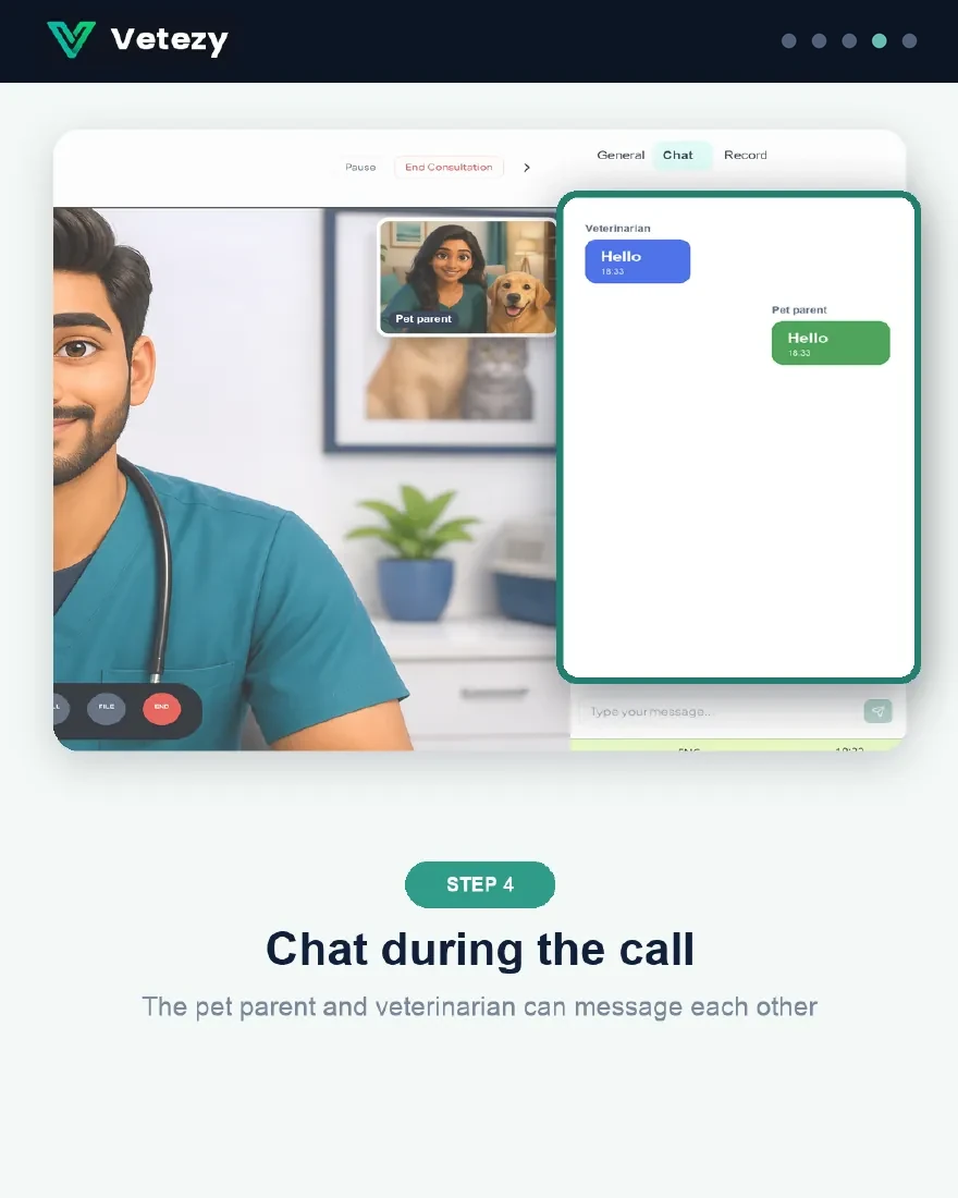 Step 4 — chat with your vet during the call